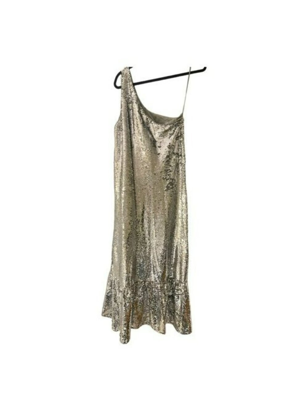 Anthropologie Maeve Small Sequins One Shoulder Maxi Evening Formal Dress NWT - Picture 9 of 11